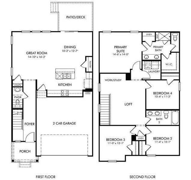 2D floor plan layout of this home in Shepherds Landing, Mooresville, NC (Image 3). 2D floor plan layout of this home in Shepherds Landing, Mooresville, NC (Image 3).