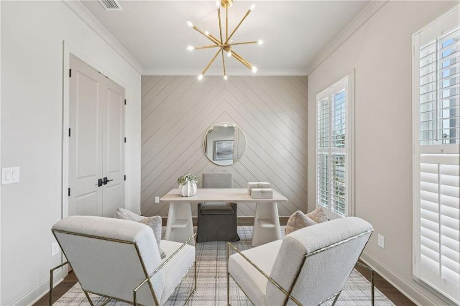 Furnished interior view inside a new home in Promenade at Sawnee Village, Cumming (Image 18).