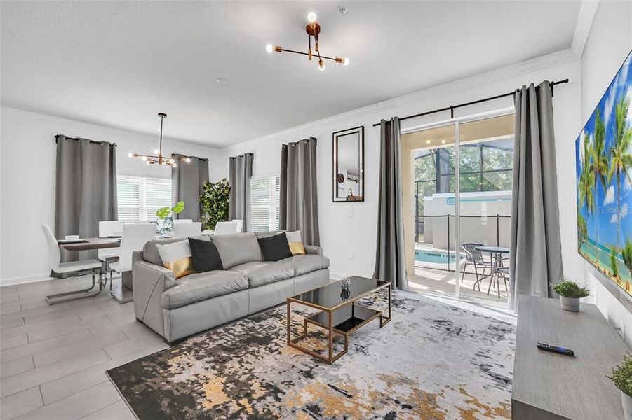 Furnished interior view inside a new home in , Kissimmee (Image 19).