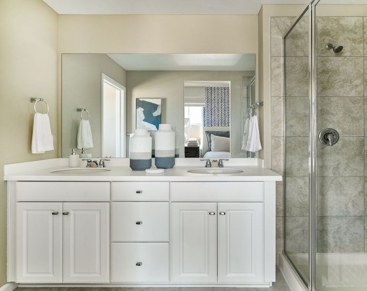 Furnished interior view inside a new home in The Aurora Highlands, Aurora (Image 6).