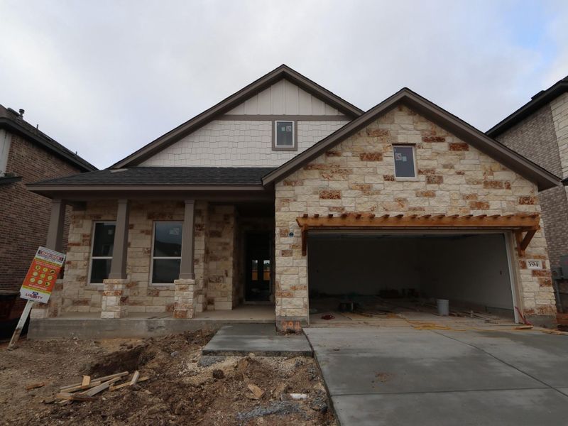 In-progress construction of a new home in Heritage, Dripping Springs, TX (Image 3).