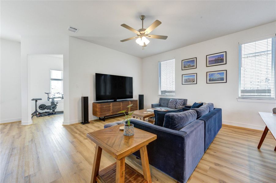Furnished interior view inside a new home in Easthaven at Bridgeland Central, Cypress (Image 32).