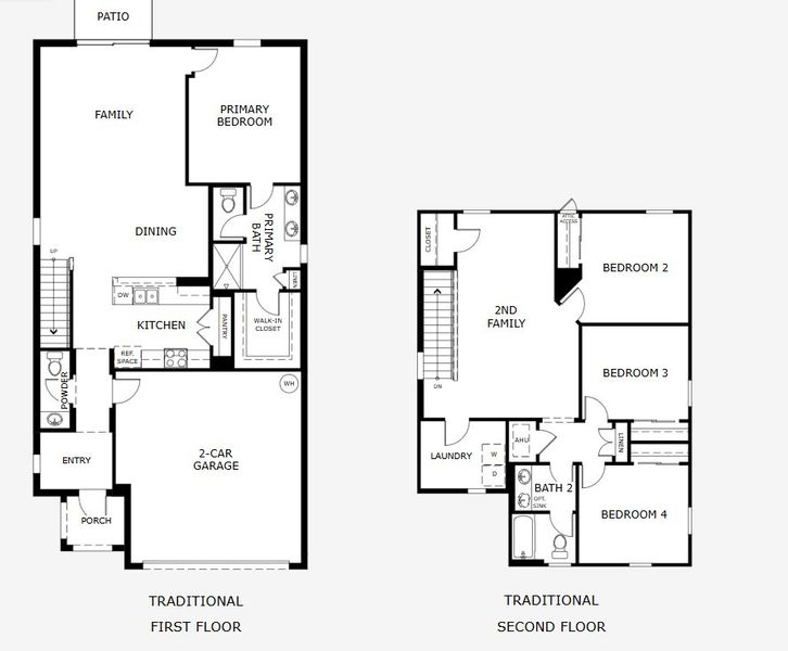 2D floor plan layout of this home in Marion Ridge, Haines City, FL (Image 4).