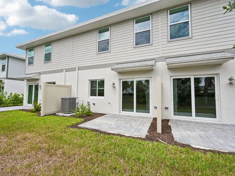 Exterior details and patio area of a home in Meritage Homes at Central Park, Port St. Lucie (Image 3). Exterior details and patio area of a home in Meritage Homes at Central Park, Port St. Lucie (Image 3).