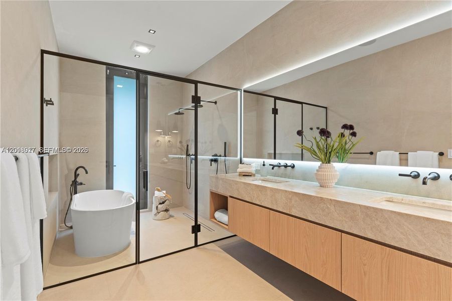 Furnished interior view inside a new home in , Miami (Image 49).