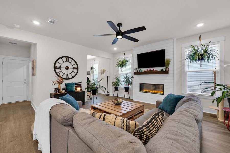 Furnished interior view inside a new home in Jasmine Point at Lakes of Cane Bay, Summerville (Image 8).