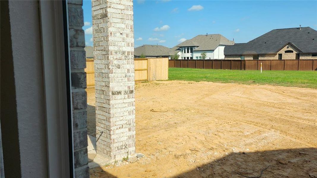 this home backs to a green space easement