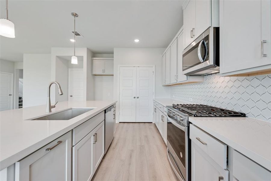 Furnished interior view inside a new home in Creekside of Crowley, Crowley (Image 4). Furnished interior view inside a new home in Creekside of Crowley, Crowley (Image 4).