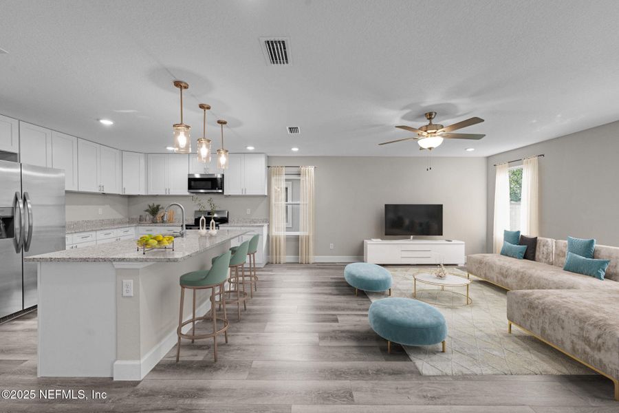 Furnished interior view inside a new home in , Jacksonville (Image 11).