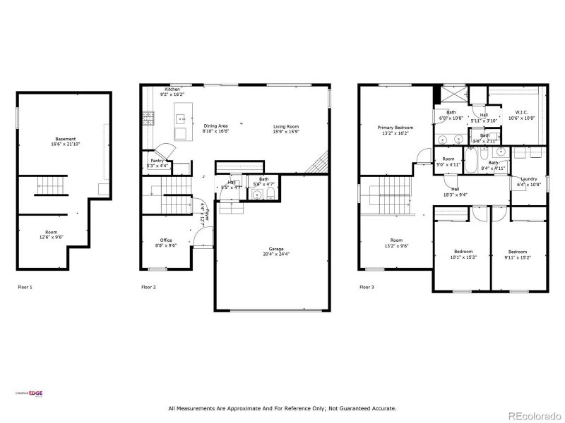 2D floor plan layout of this home in Sunstone Village at Terrain, Castle Rock, CO (Image 3).
