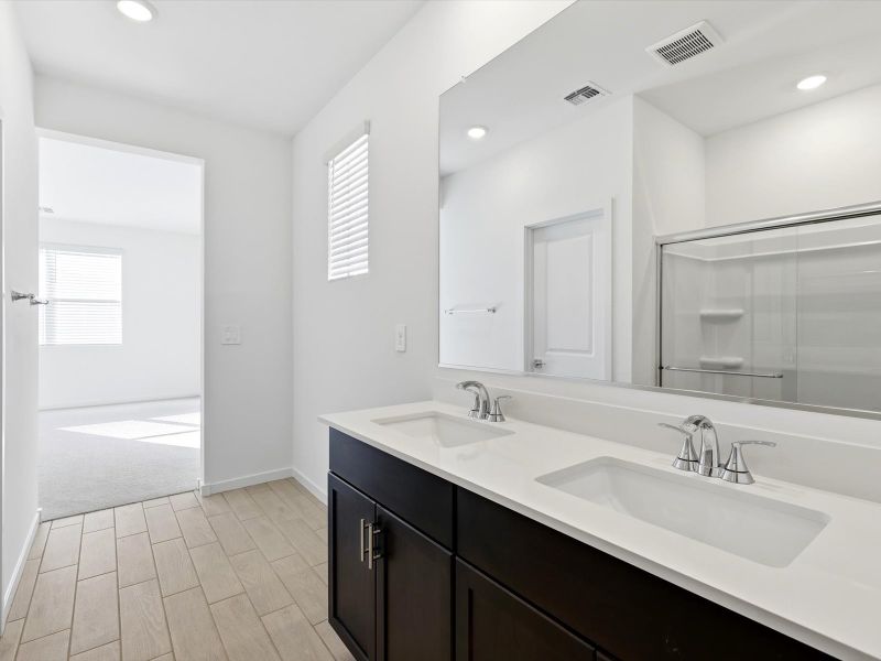 Furnished interior view inside a new home in Mountain View Estates Reserve Series, Buckeye (Image 6). Furnished interior view inside a new home in Mountain View Estates Reserve Series, Buckeye (Image 6).