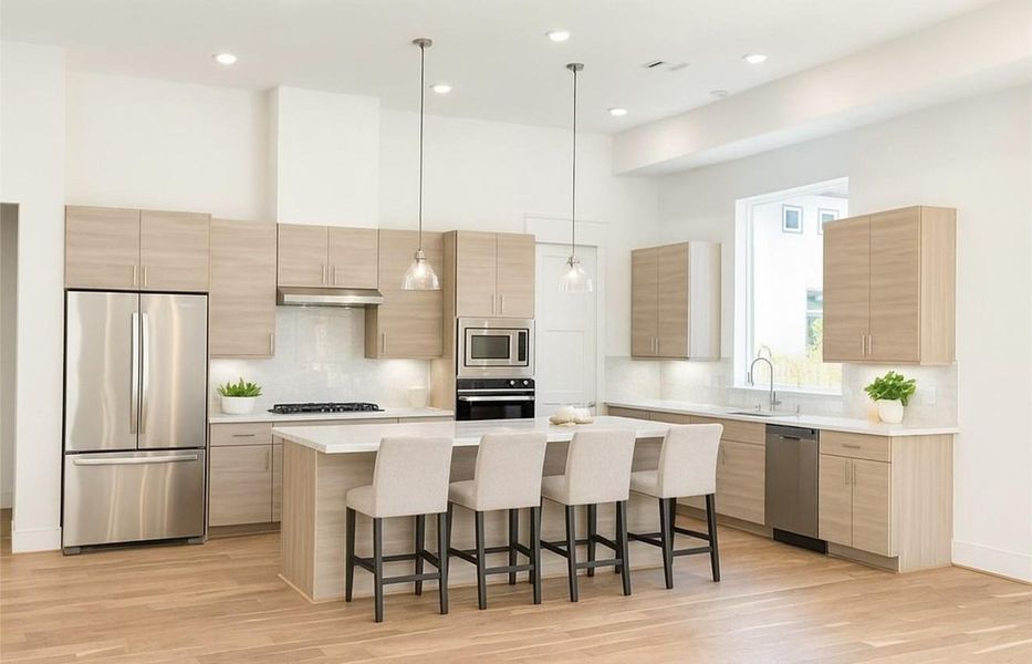 Sheik European Style Cabinetry - Huge Island - Fisher Paykel Appliances - (Picture was virtually staged - as well with the Fridge)