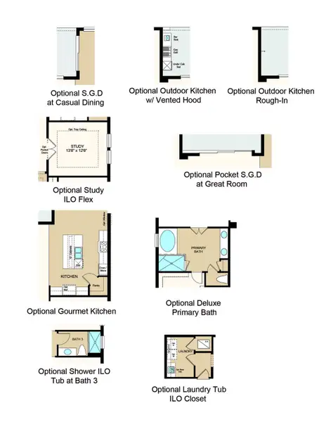2D floor plan layout of this home in Center Lake Ranch Community Group Page, St. Cloud, FL (Image 4).