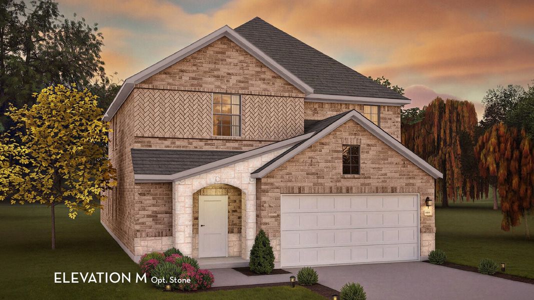 Representative exterior photo of a completed home built from the Alder by CastleRock Communities in Cool Water, Jarrell, TX (Image 4).