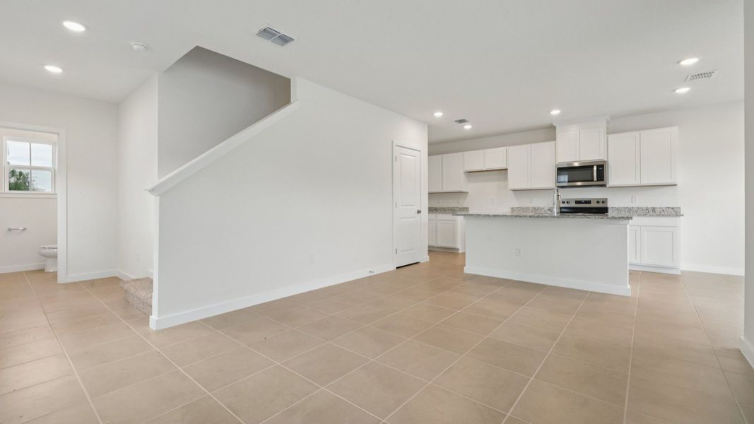 Kitchen of the Coronado - End at Cyrene at Harmony located in St Cloud FL by DRB Homes Kitchen of the Coronado - End at Cyrene at Harmony located in St Cloud FL by DRB Homes