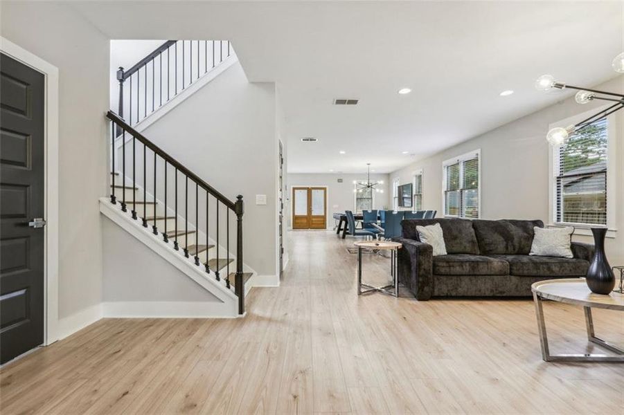 Furnished interior view inside a new home in , Atlanta (Image 9). Furnished interior view inside a new home in , Atlanta (Image 9).