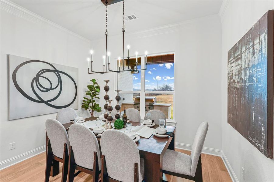 Furnished interior view inside a new home in SouthBend Estates, Granbury (Image 31).