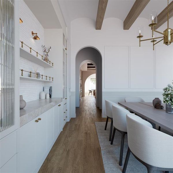 Furnished interior view inside a new home in , Dallas (Image 6).