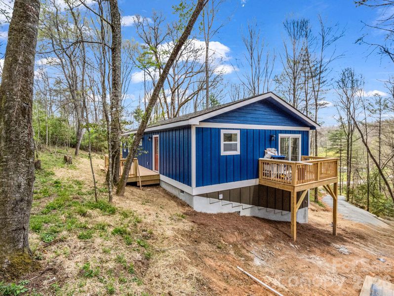 Exterior details and patio area of a home in , Rosman (Image 24). Exterior details and patio area of a home in , Rosman (Image 24).