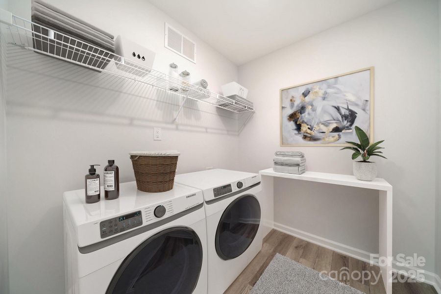 Great size laundry room.