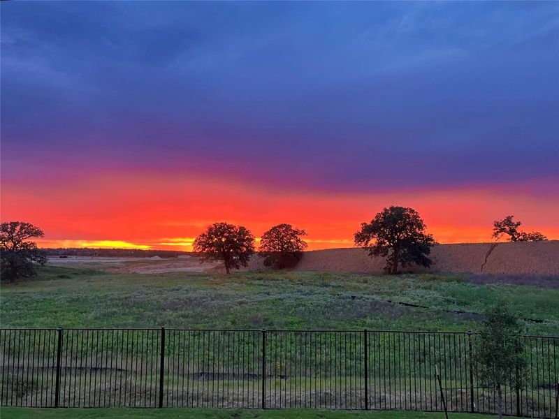 Golden hour illuminates a pastoral landscape with verdant grasses and a serene fence line. Golden hour illuminates a pastoral landscape with verdant grasses and a serene fence line.
