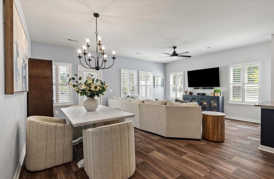 Furnished interior view inside a new home in , North Charleston (Image 18). Furnished interior view inside a new home in , North Charleston (Image 18).