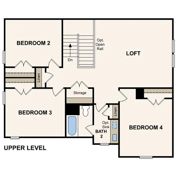 2D floor plan layout of this home in Overland Grove, Forney, TX (Image 4).