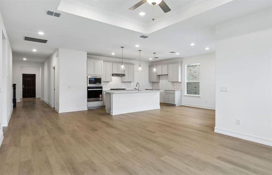 Open concept gathering room