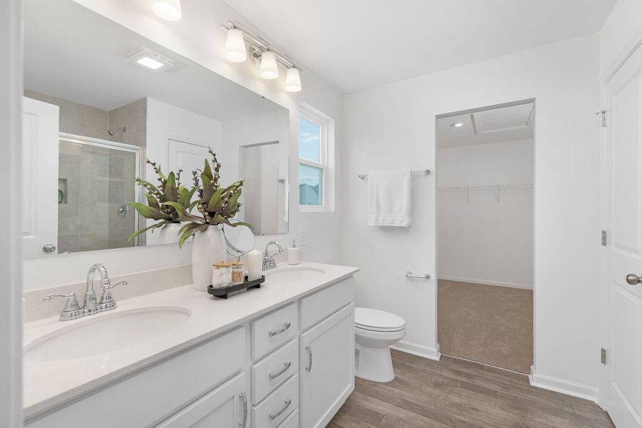 Representative furnished interior of a home built from the Wagner by True Homes in Edgewater - Lakeview Point, Lancaster (Image 15).