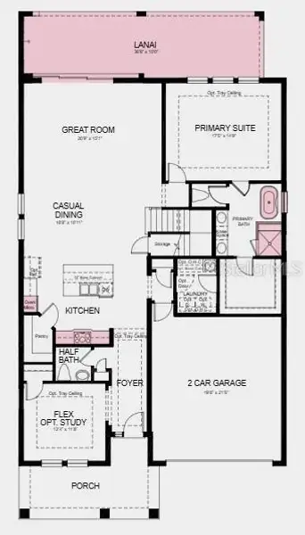 2D floor plan layout of this home in Indigo Creek, Apollo Beach, FL (Image 3). 2D floor plan layout of this home in Indigo Creek, Apollo Beach, FL (Image 3).