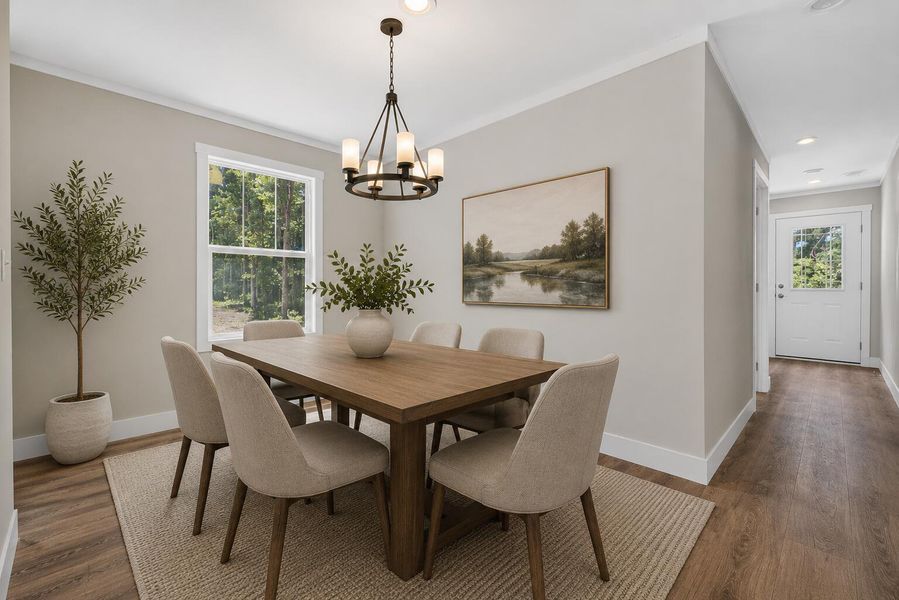 Furnished interior view inside a new home in , Summerville (Image 11). Furnished interior view inside a new home in , Summerville (Image 11).