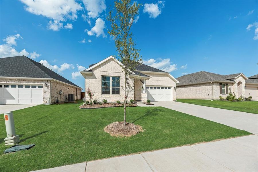 Front exterior of a new home in Villages of Hurricane Creek, Anna, TX, highlighting curb appeal (Image 20). Front exterior of a new home in Villages of Hurricane Creek, Anna, TX, highlighting curb appeal (Image 20).