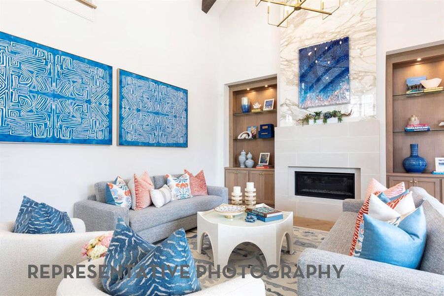 Furnished interior view inside a new home in Furst Ranch, Flower Mound (Image 2).