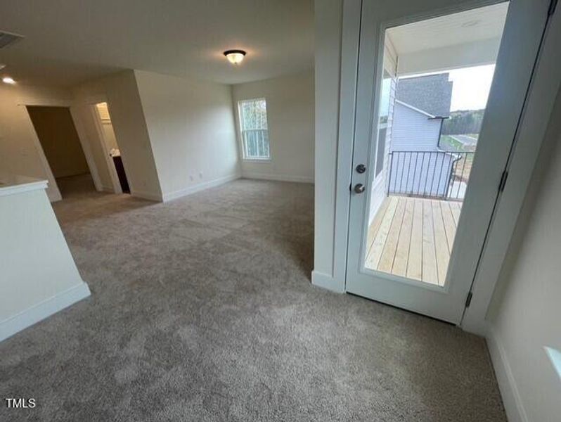 Loft opens to Balcony