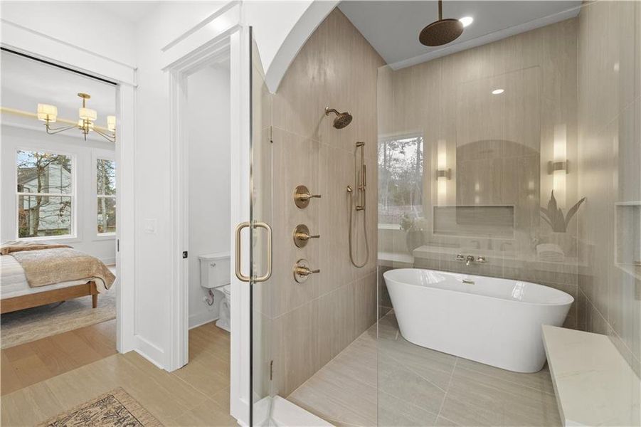 Furnished interior view inside a new home in , Johns Creek (Image 37).