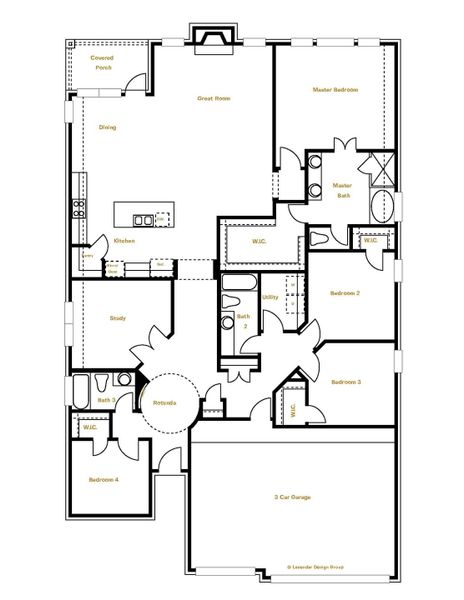 Frisco Floor Plan Layout in Cibolo Crossing, Universal City | Sitterle Homes