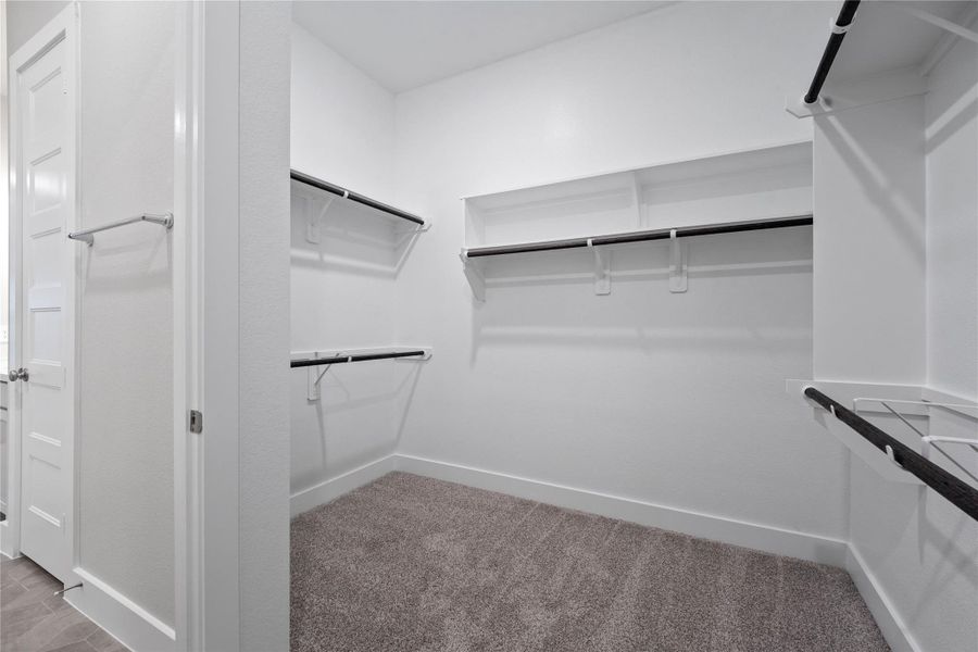 Look at this immaculate closet! With high shelving, multiple rows to hang clothing, you are sure to have enough room for all your belongings!
