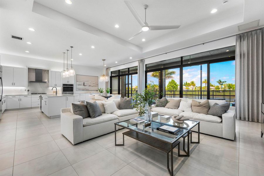 Furnished interior view inside a new home in Valencia Grand, Boynton Beach (Image 9). Furnished interior view inside a new home in Valencia Grand, Boynton Beach (Image 9).