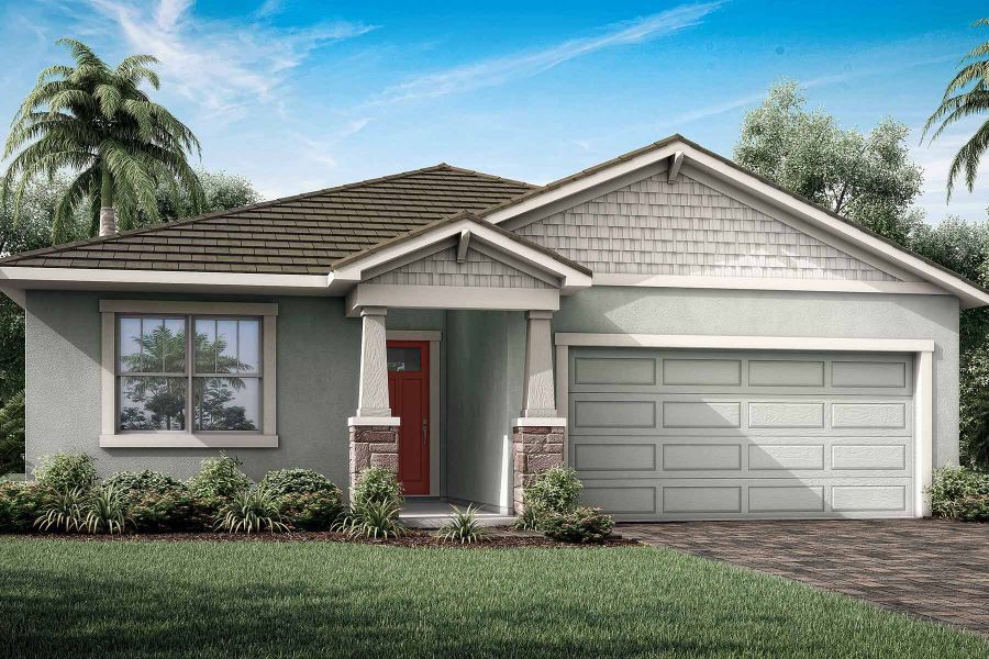 Representative exterior photo of a completed home built from the Glades by Mattamy Homes in Wellen Park, Venice, FL (Image 20).