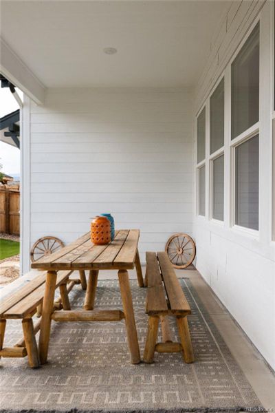 Furnished interior view inside a new home in Trailstone Destination Collection, Arvada (Image 29).