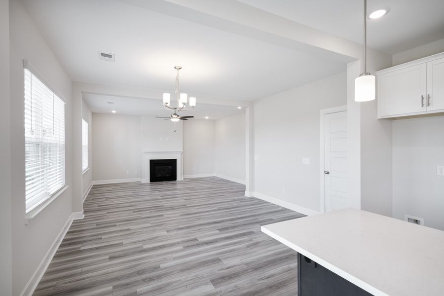 Representative unfurnished interior of a home built from the The Holland by Cothran Homes in Holly Ridge, Greenville (Image 15).