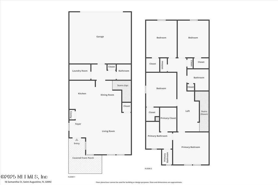 2D floor plan layout of this home in , St. Augustine, FL (Image 5). 2D floor plan layout of this home in , St. Augustine, FL (Image 5).