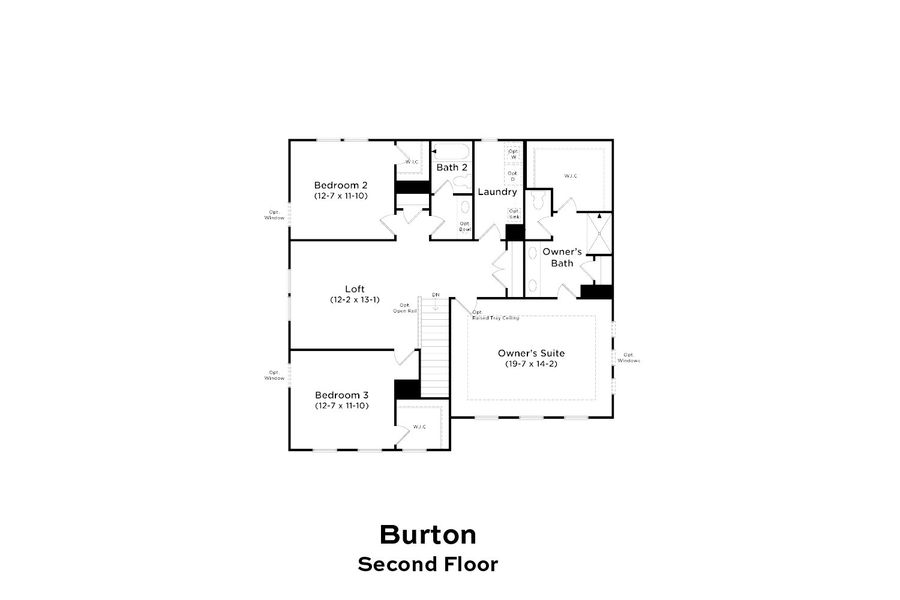 2D floor plan layout of this home in Sidney Creek Single Family, Zebulon, NC (Image 21).
