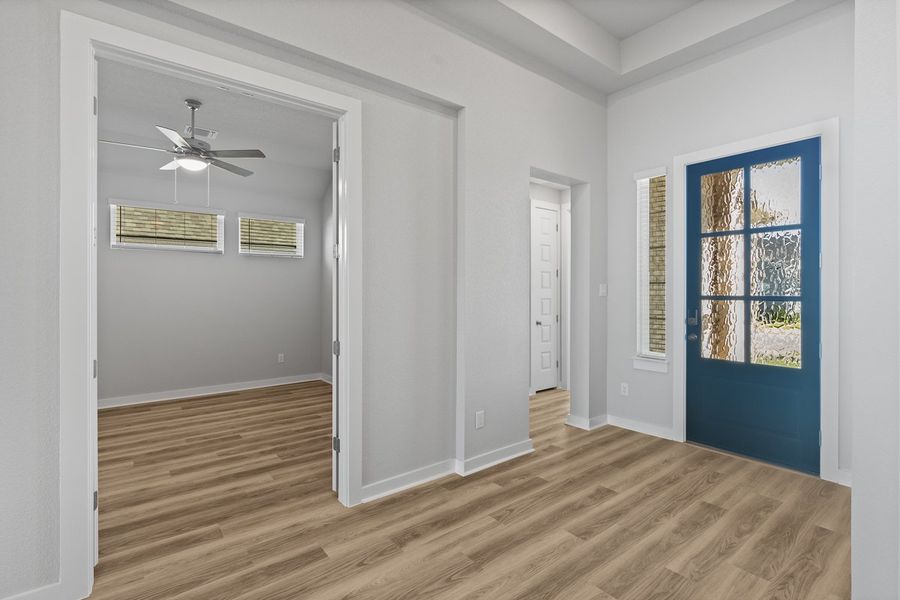 Spacious, unfurnished interior of a new home in The Grove at Blackhawk, Pflugerville (Image 39). Spacious, unfurnished interior of a new home in The Grove at Blackhawk, Pflugerville (Image 39).