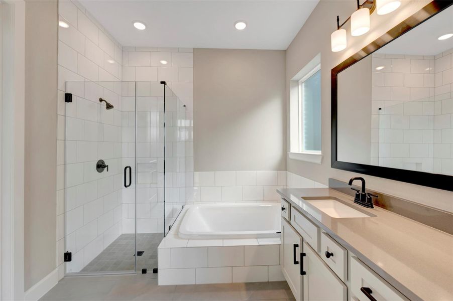 Furnished interior view inside a new home in Grange 45' Homesites, Katy (Image 6).