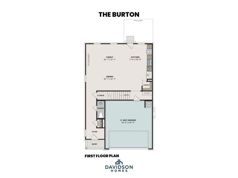 2D floor plan layout for the The Burton D by Davidson Homes LLC in Morgan Meadows, San Antonio, TX (Image 3). 2D floor plan layout for the The Burton D by Davidson Homes LLC in Morgan Meadows, San Antonio, TX (Image 3).