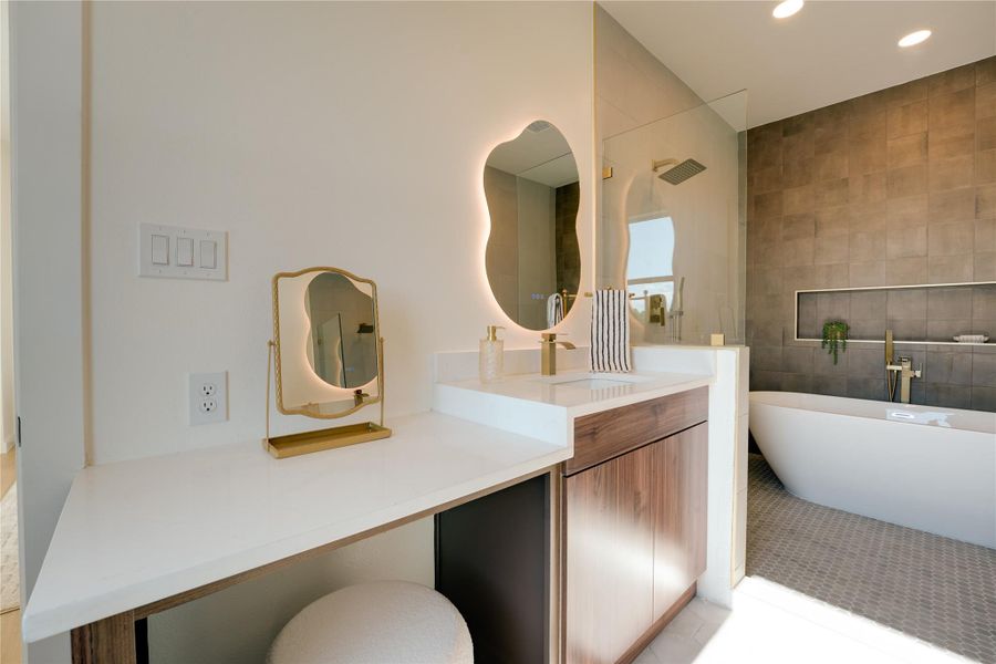Furnished interior view inside a new home in , Houston (Image 10).