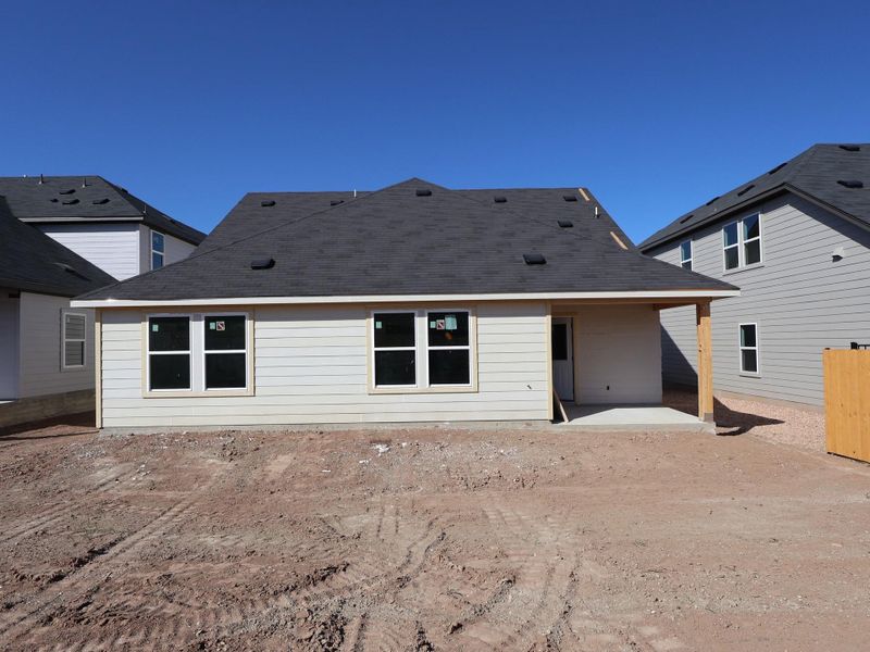 Exterior details and patio area of a home in Cascades at Onion Creek, Austin (Image 3).