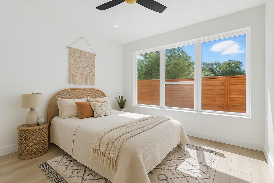 bottom level bedroom virtually staged