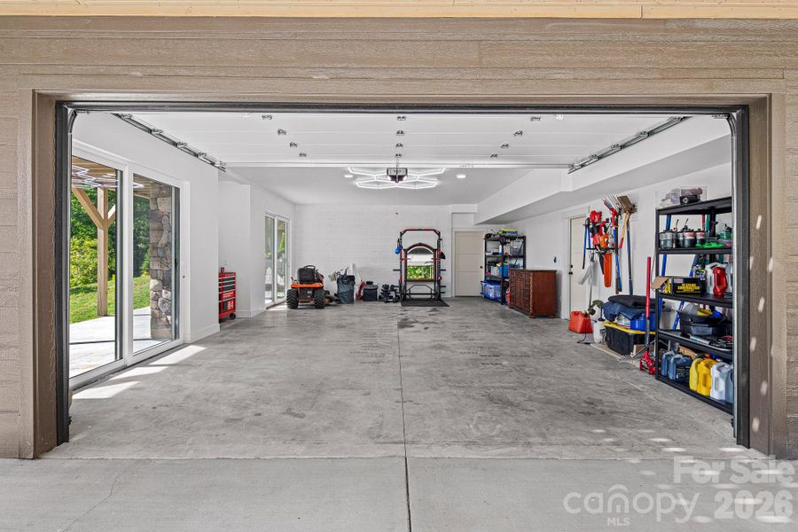 Spacious two car garage
